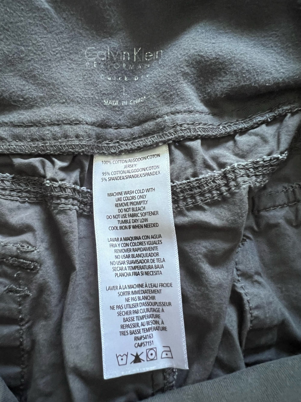 Calvin Klein Performany Casual Cargo Drawstring Shorts in Gray - Picture 3 of 4
